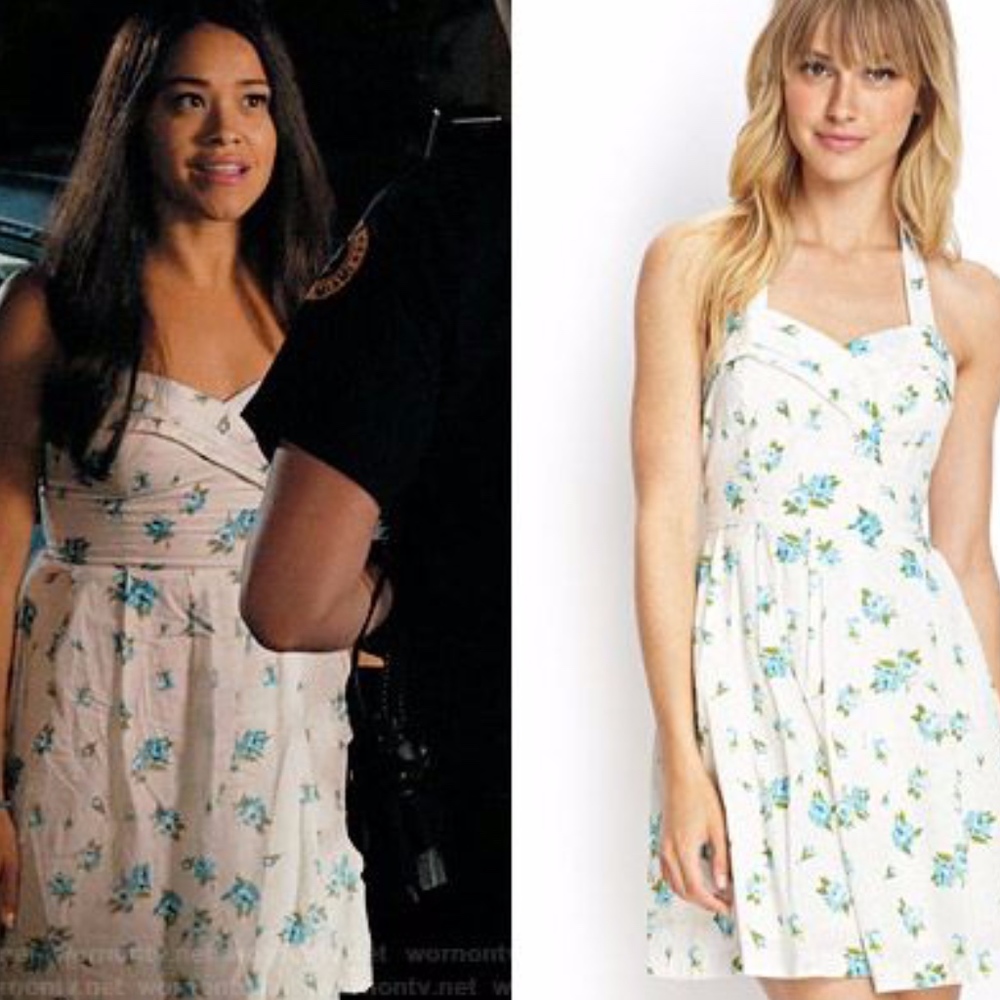 As Seen on Jane The Virgin - Floral Halter Dress